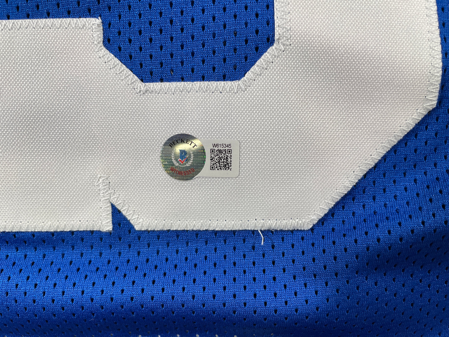 TONY DORSETT DALLAS COWBOYS SIGNED BLUE STAT JERSEY Pitt Panthers BAS COA