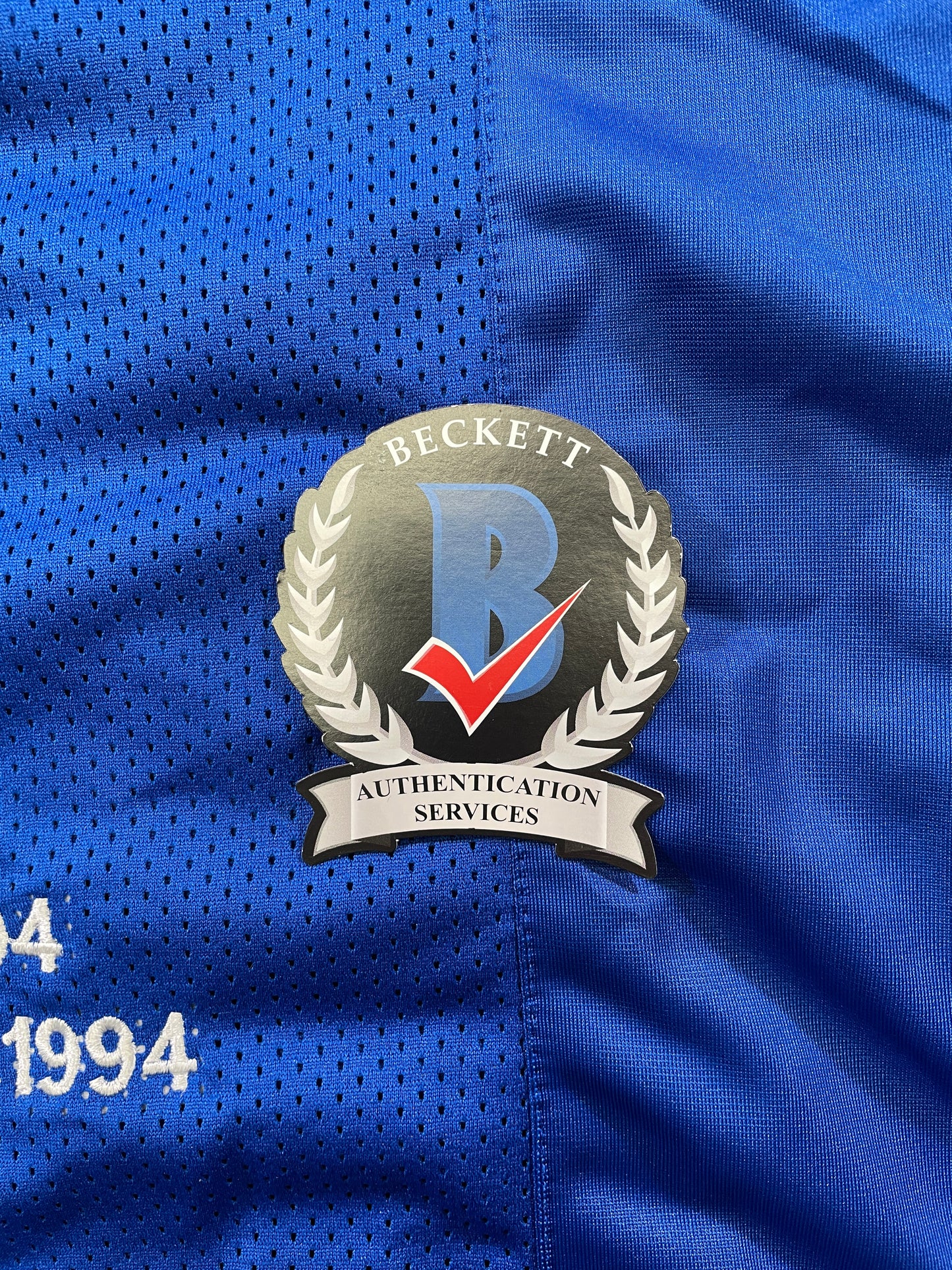 TONY DORSETT DALLAS COWBOYS SIGNED BLUE STAT JERSEY Pitt Panthers BAS COA