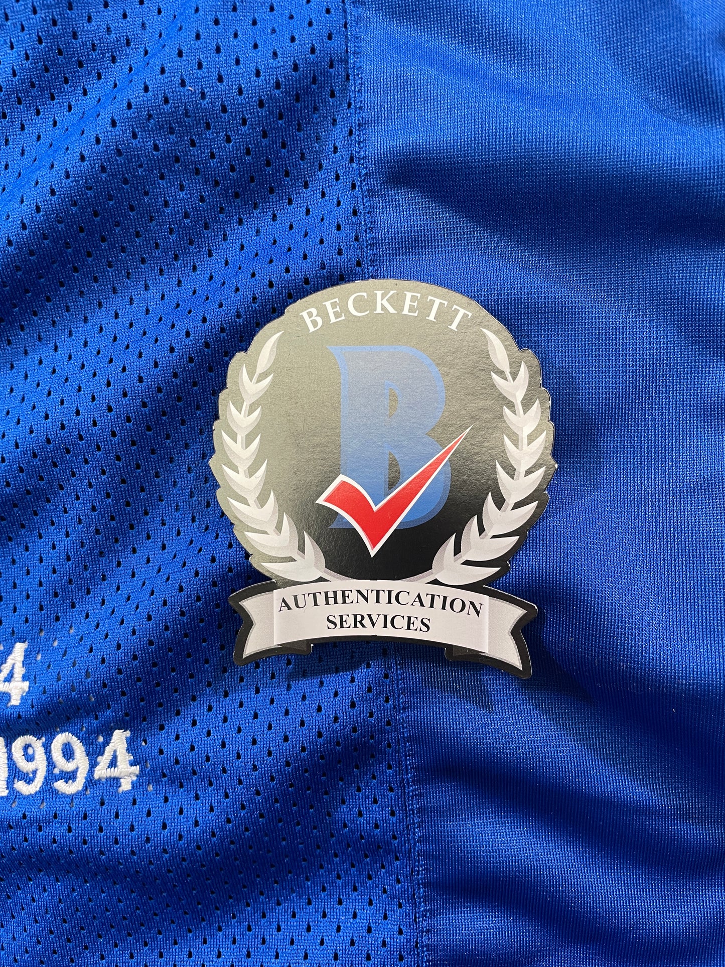 TONY DORSETT DALLAS COWBOYS SIGNED BLUE STAT JERSEY Pitt Panthers BAS COA