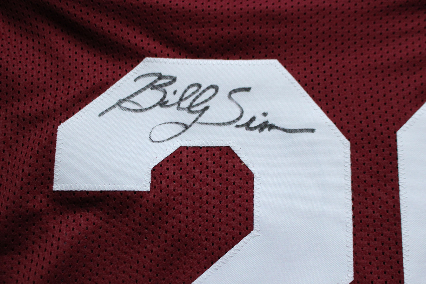 BILLY SIMS OKLAHOMA OU SOONERS SIGNED JERSEY w/78 HEISMAN Detroit Lions BAS