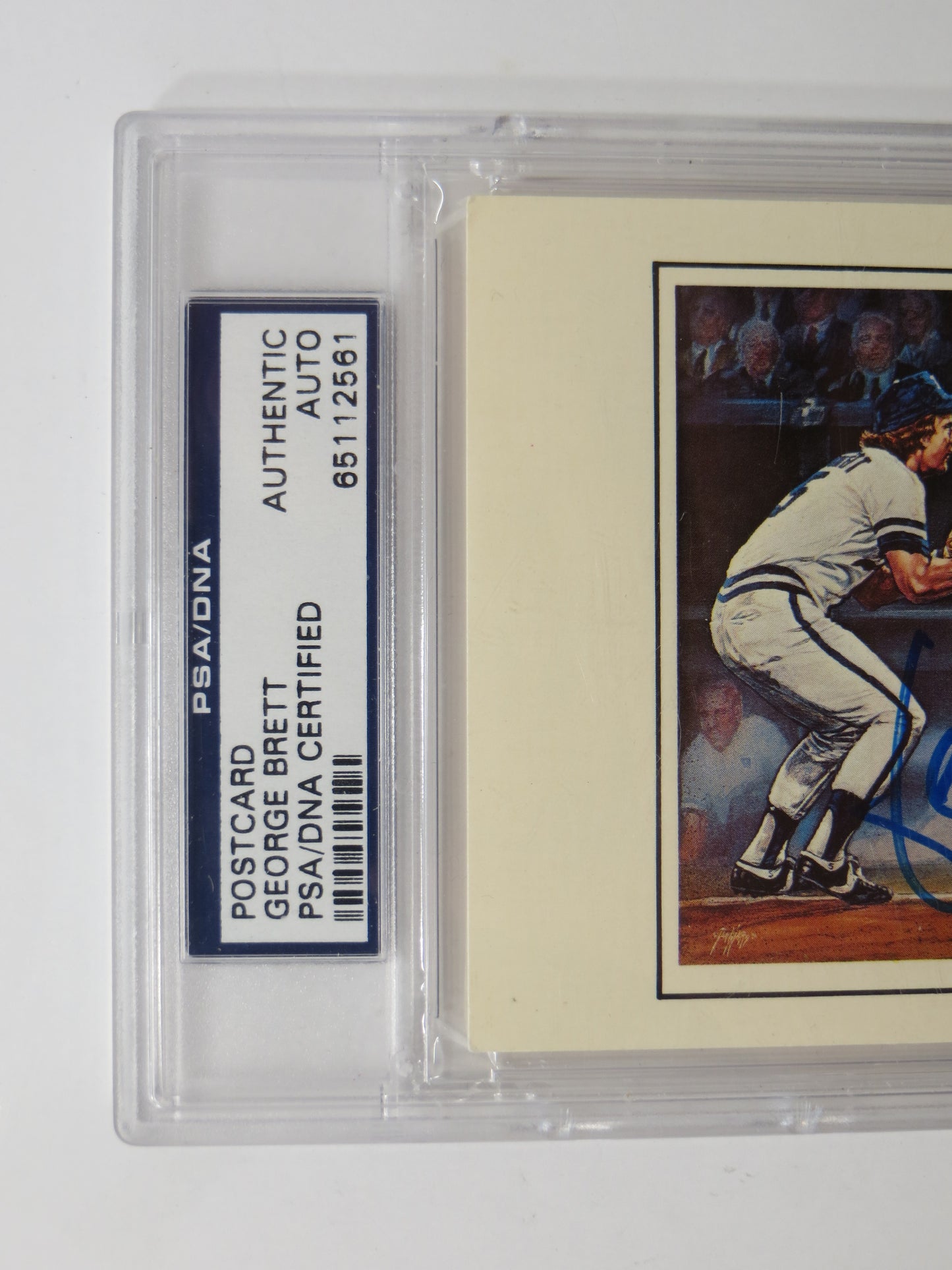 GEORGE BRETT SIGNED Ted Watts POSTCARD PSA DNA Slab KANSAS CITY ROYALS