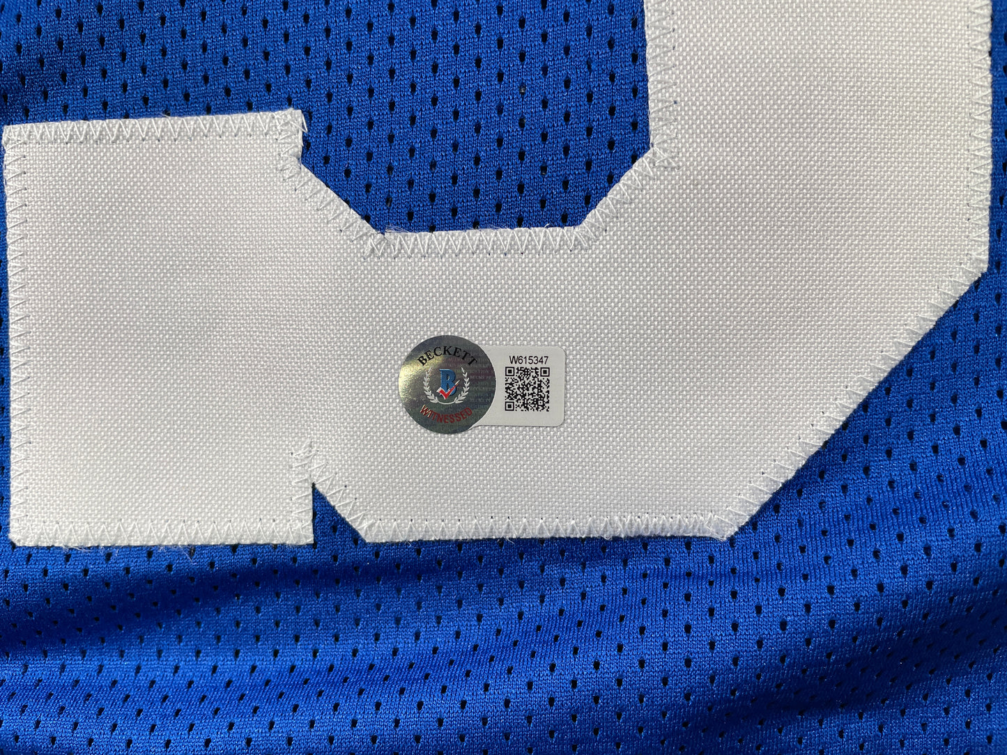 TONY DORSETT DALLAS COWBOYS SIGNED BLUE STAT JERSEY Pitt Panthers BAS COA