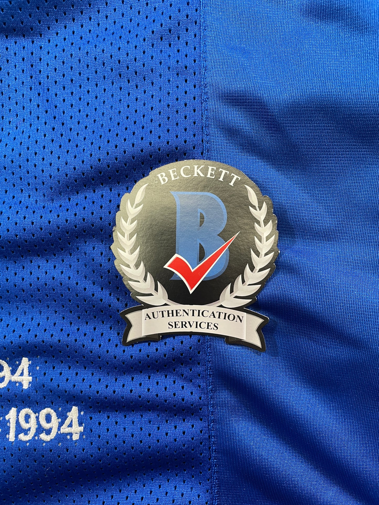 TONY DORSETT DALLAS COWBOYS SIGNED BLUE STAT JERSEY Pitt Panthers BAS COA