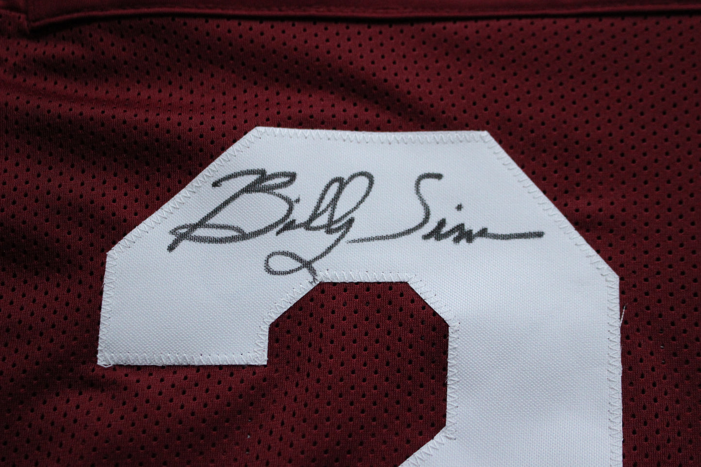 BILLY SIMS OKLAHOMA OU SOONERS SIGNED JERSEY w/78 HEISMAN Detroit Lions BAS