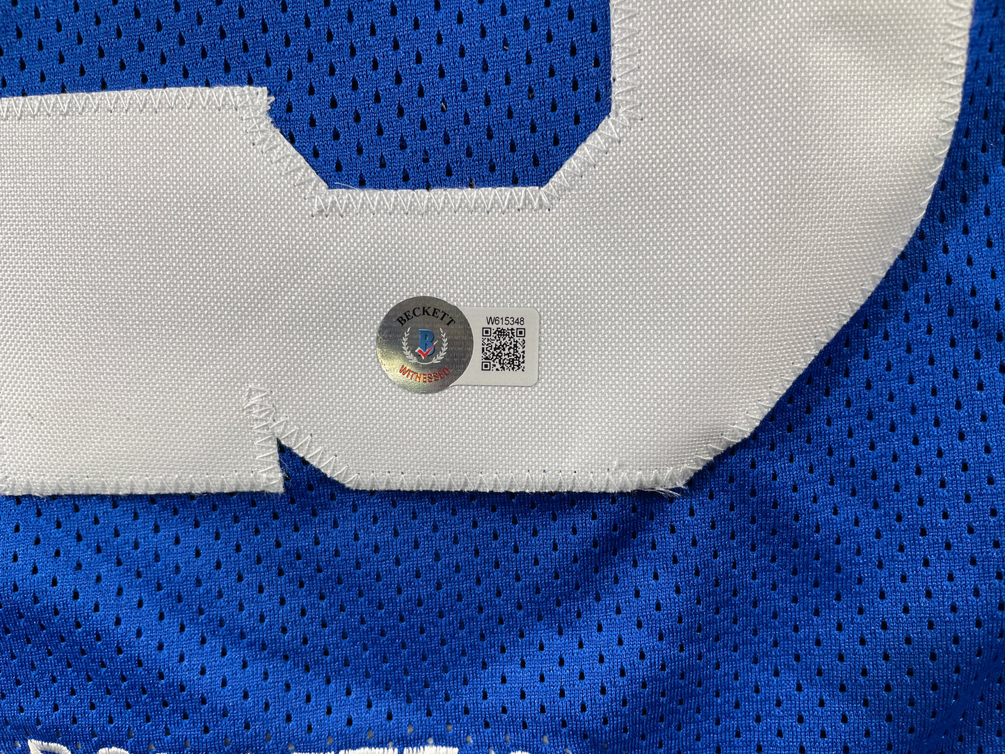 TONY DORSETT DALLAS COWBOYS SIGNED BLUE STAT JERSEY Pitt Panthers BAS COA