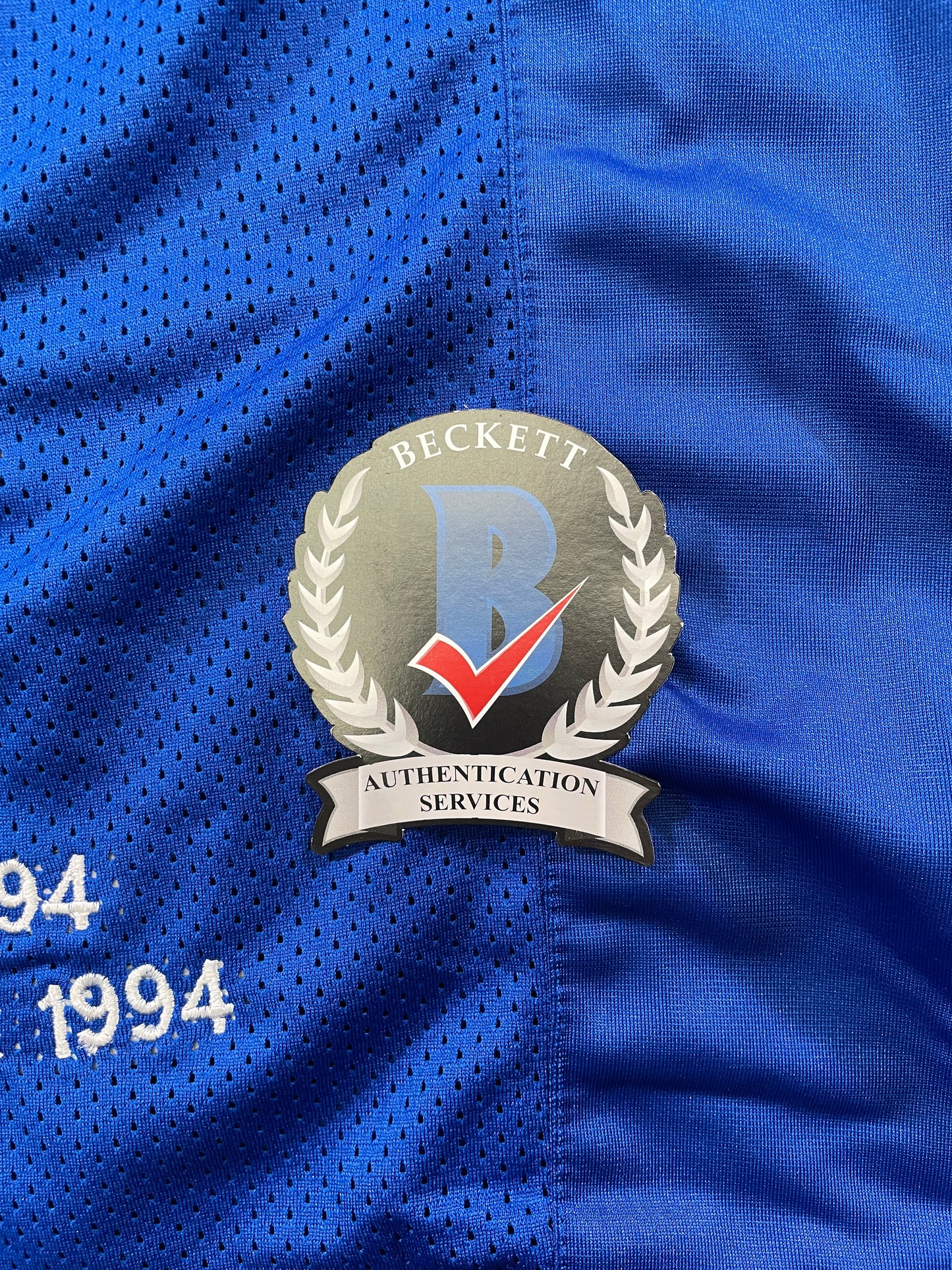 TONY DORSETT DALLAS COWBOYS SIGNED BLUE STAT JERSEY Pitt Panthers BAS COA