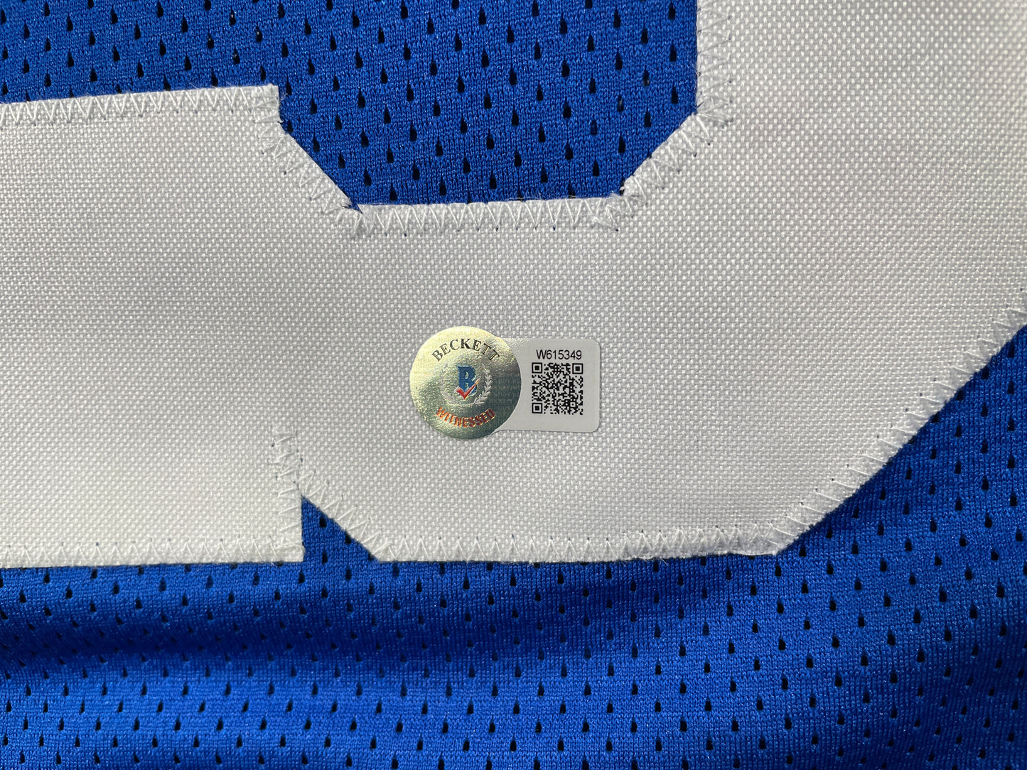 TONY DORSETT DALLAS COWBOYS SIGNED BLUE STAT JERSEY Pitt Panthers BAS COA