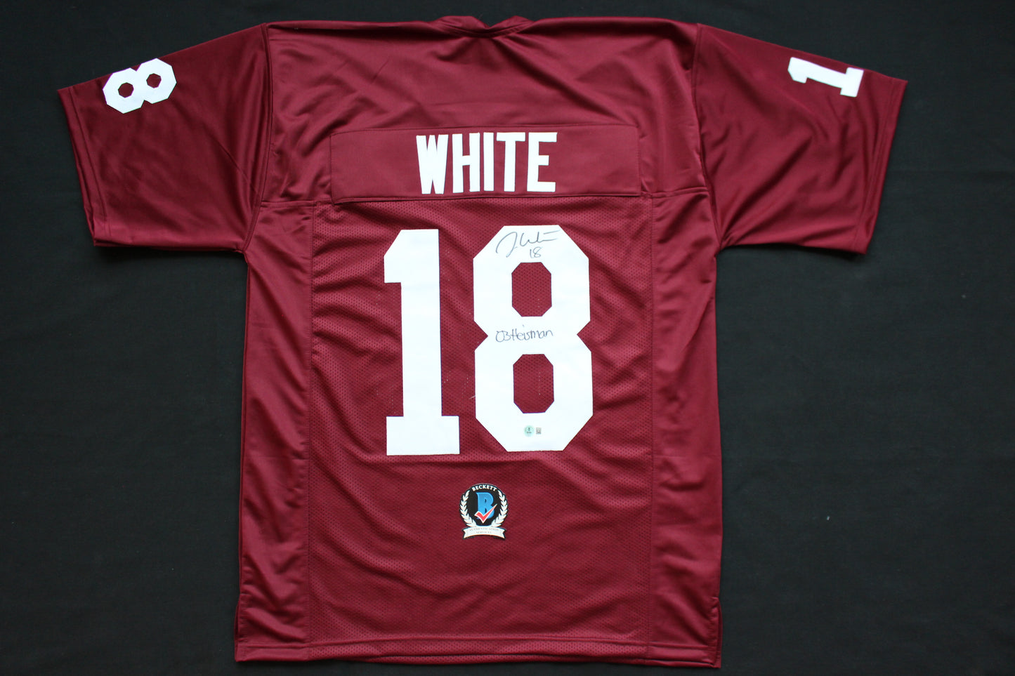 JASON WHITE OKLAHOMA OU SOONERS SIGNED JERSEY w/03 Heisman BAS COA