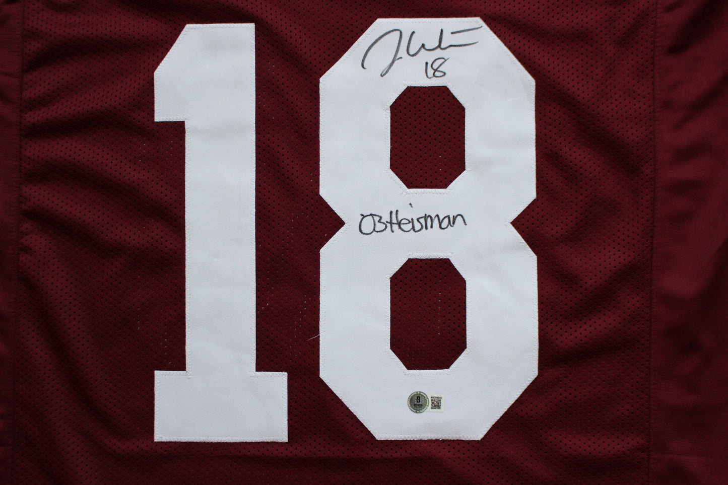 JASON WHITE OKLAHOMA OU SOONERS SIGNED JERSEY w/03 Heisman BAS COA