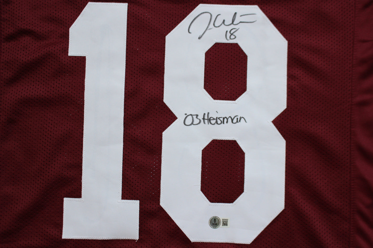 JASON WHITE OKLAHOMA OU SOONERS SIGNED JERSEY w/03 Heisman BAS COA