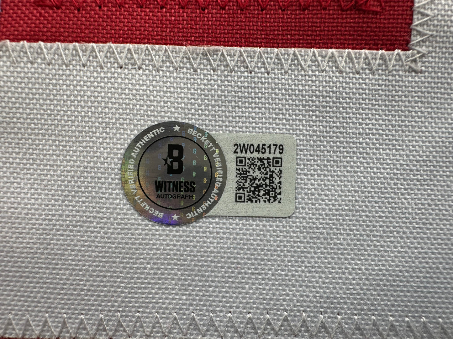 MICHAEL CRABTREE SIGNED RED AND BLACK JERSEY Texas Tech Raiders XL BAS