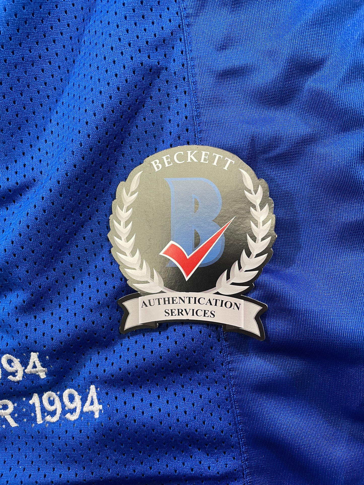 TONY DORSETT DALLAS COWBOYS SIGNED BLUE STAT JERSEY Pitt Panthers BAS COA