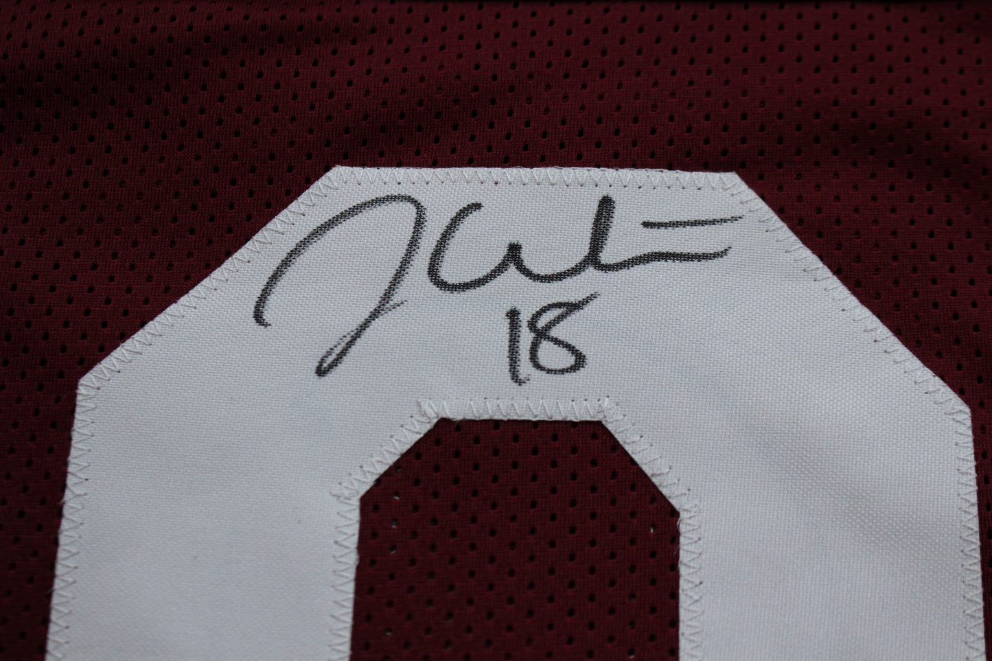JASON WHITE OKLAHOMA OU SOONERS SIGNED JERSEY w/03 Heisman BAS COA