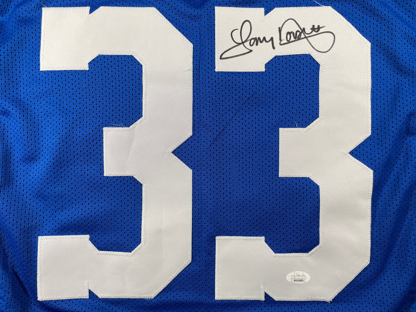 TONY DORSETT DALLAS COWBOYS SIGNED ROAD STAT JERSEY Pitt Panthers JSA