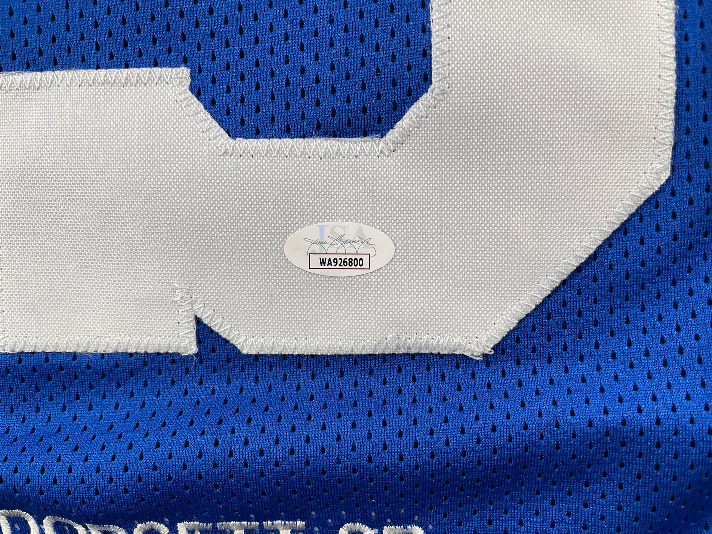 TONY DORSETT DALLAS COWBOYS SIGNED ROAD STAT JERSEY Pitt Panthers JSA