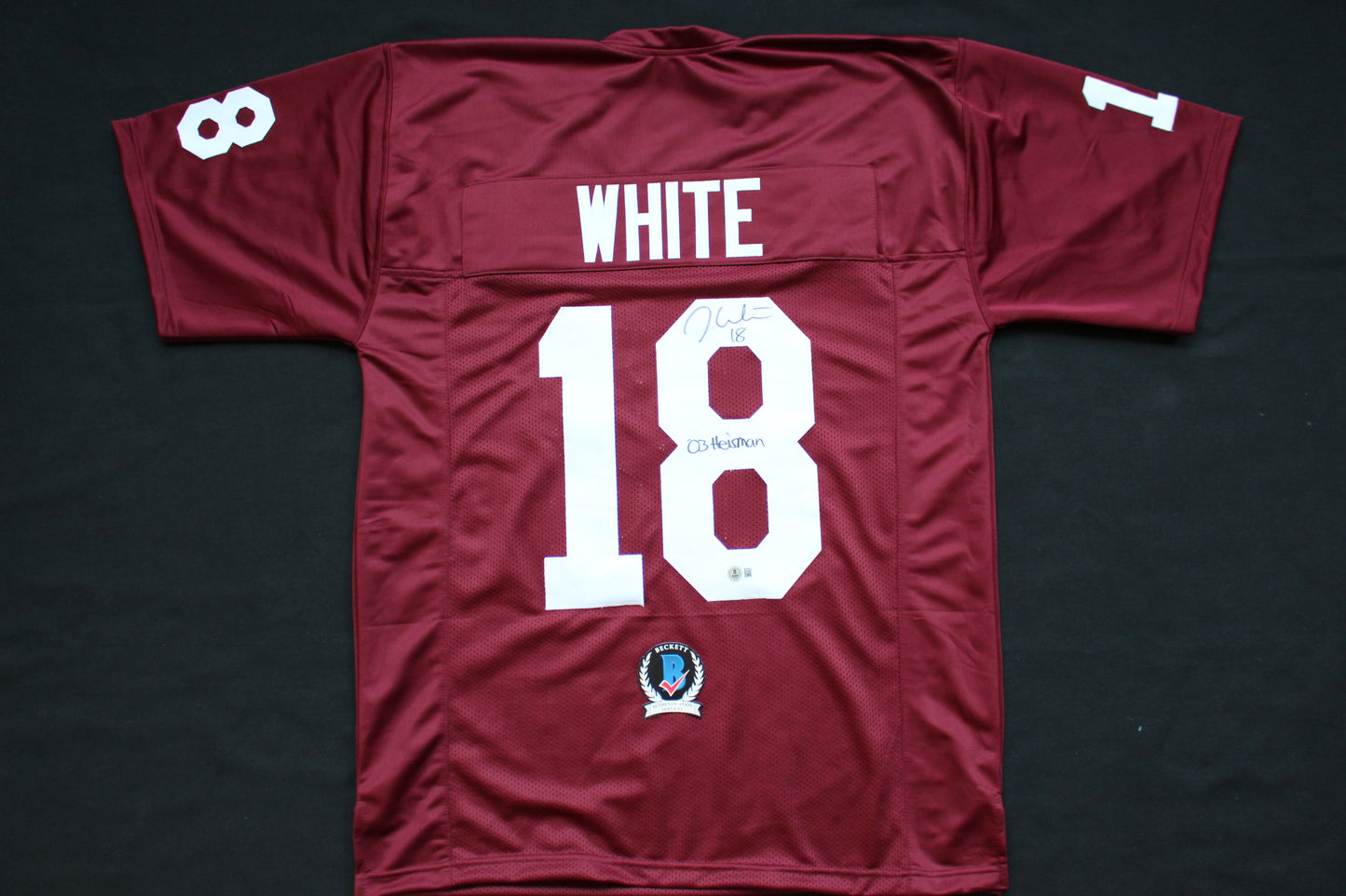 JASON WHITE OKLAHOMA OU SOONERS SIGNED JERSEY w/03 Heisman BAS COA