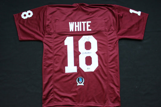 JASON WHITE OKLAHOMA OU SOONERS SIGNED JERSEY w/03 Heisman BAS COA