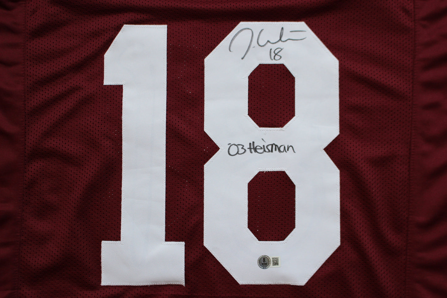 JASON WHITE OKLAHOMA OU SOONERS SIGNED JERSEY w/03 Heisman BAS COA