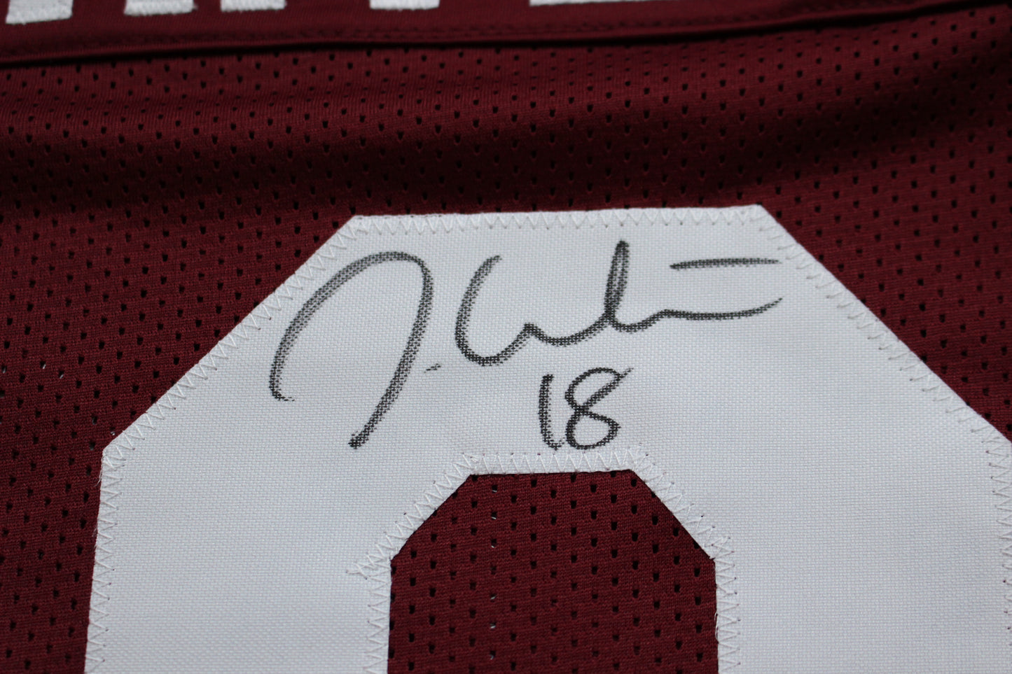 JASON WHITE OKLAHOMA OU SOONERS SIGNED JERSEY w/03 Heisman BAS COA