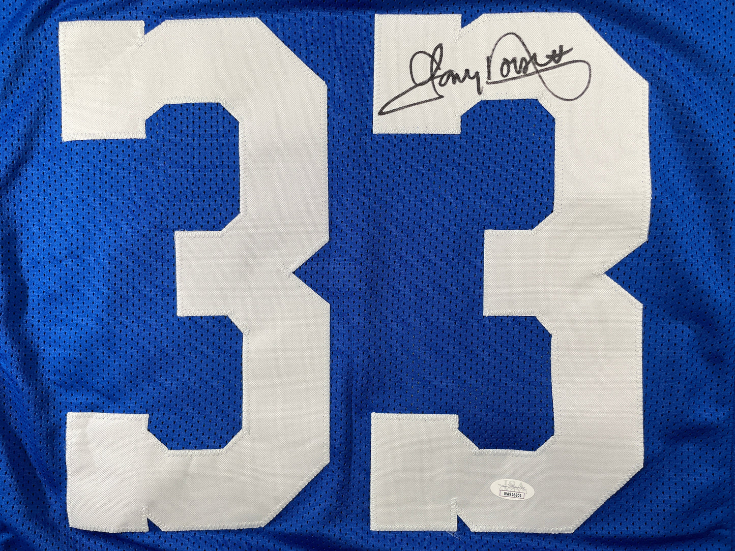 TONY DORSETT DALLAS COWBOYS SIGNED ROAD STAT JERSEY Pitt Panthers JSA