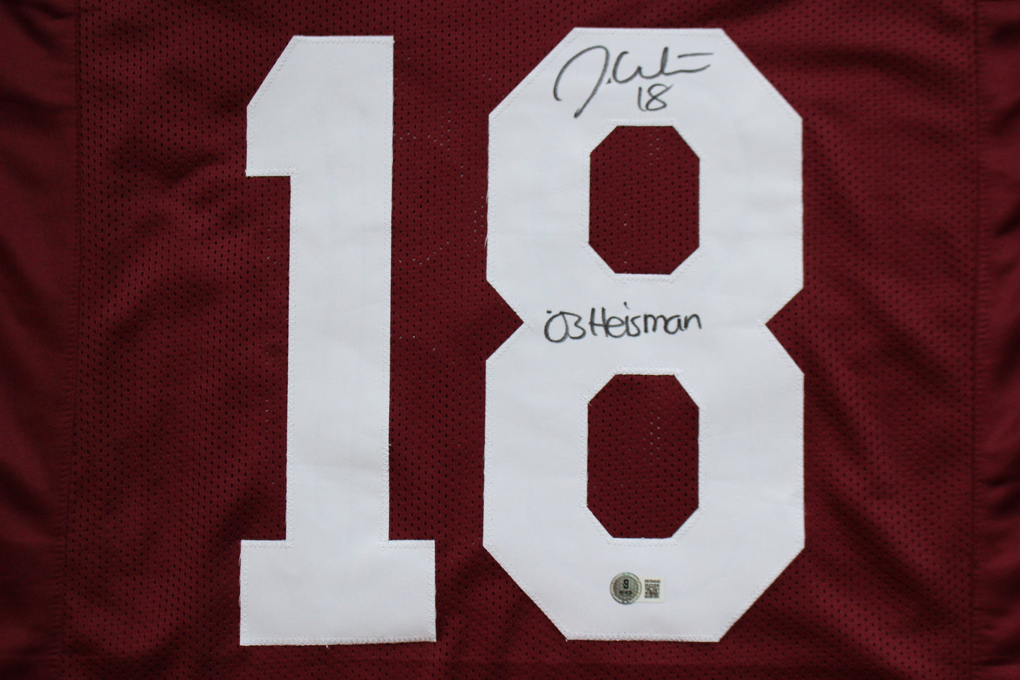 JASON WHITE OKLAHOMA OU SOONERS SIGNED JERSEY w/03 Heisman BAS COA