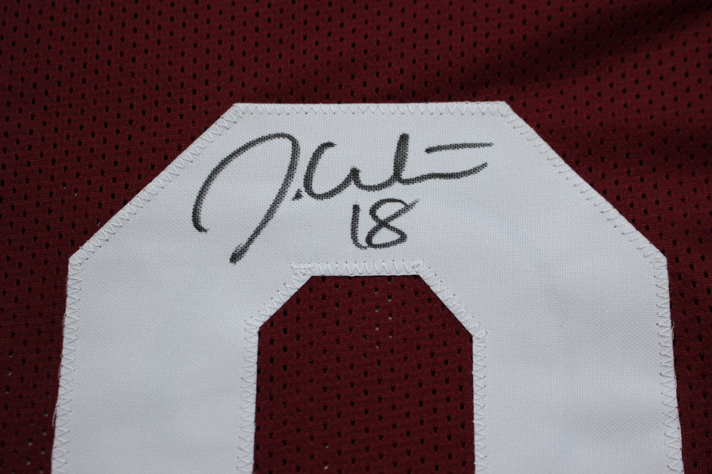 JASON WHITE OKLAHOMA OU SOONERS SIGNED JERSEY w/03 Heisman BAS COA