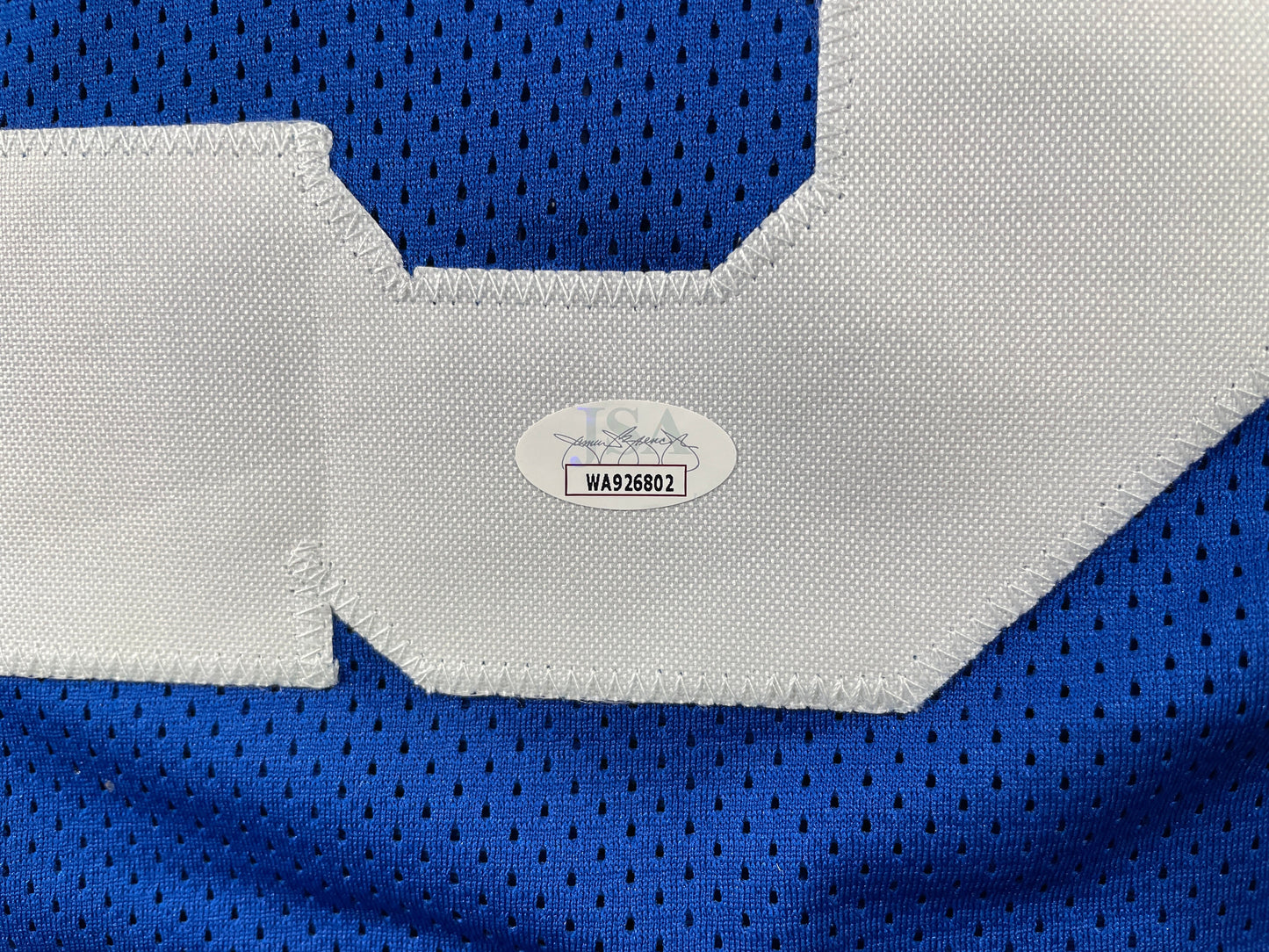 TONY DORSETT DALLAS COWBOYS SIGNED ROAD STAT JERSEY Pitt Panthers JSA