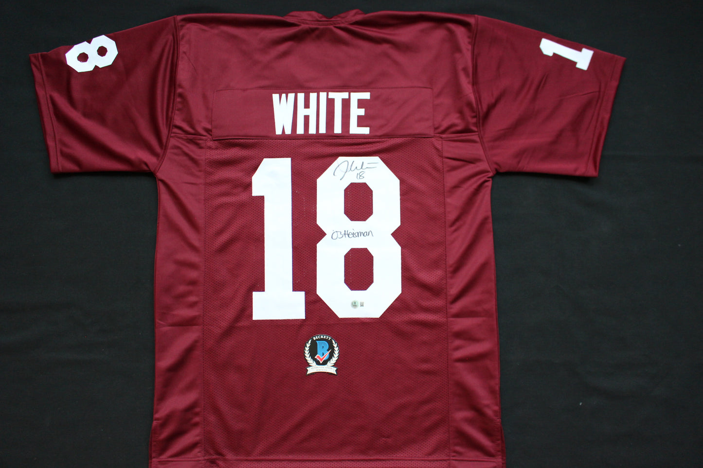 JASON WHITE OKLAHOMA OU SOONERS SIGNED JERSEY w/03 Heisman BAS COA