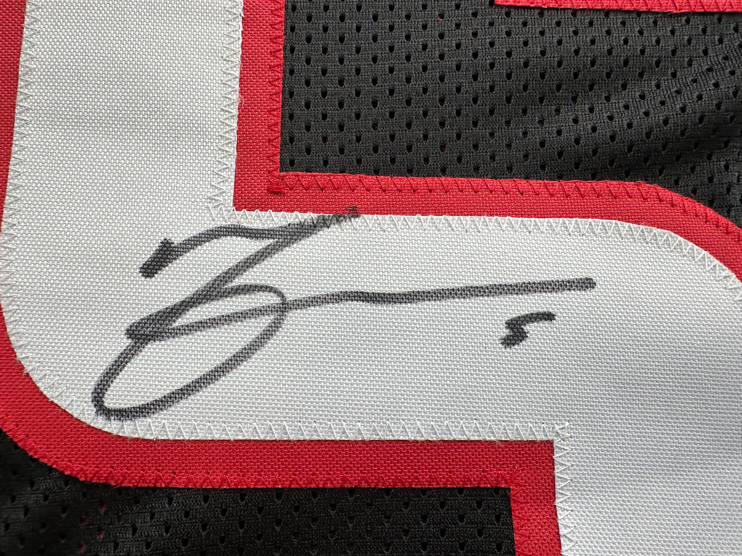 MICHAEL CRABTREE SIGNED RED AND BLACK JERSEY Texas Tech Raiders XL BAS
