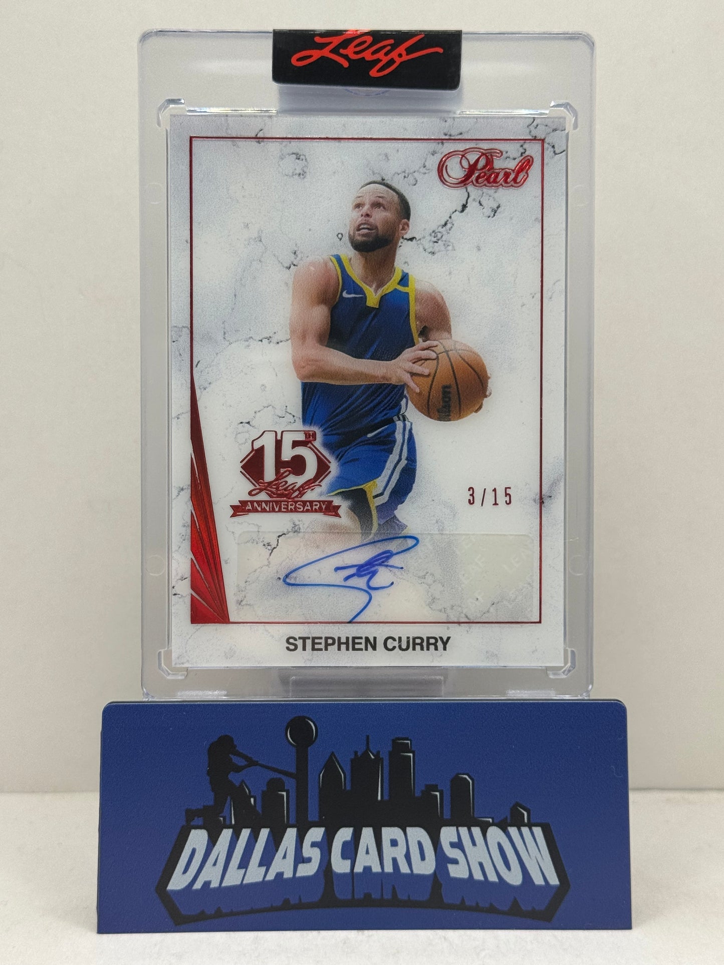2025 Leaf #15A-SC1 Stephen Curry Pearl Autograph /15