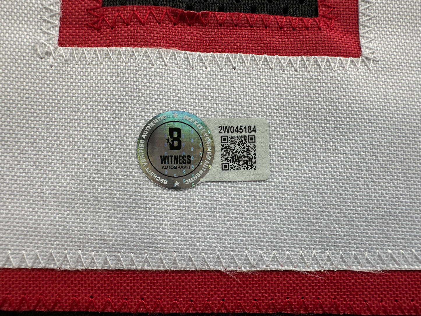 MICHAEL CRABTREE SIGNED RED AND BLACK JERSEY Texas Tech Raiders XL BAS