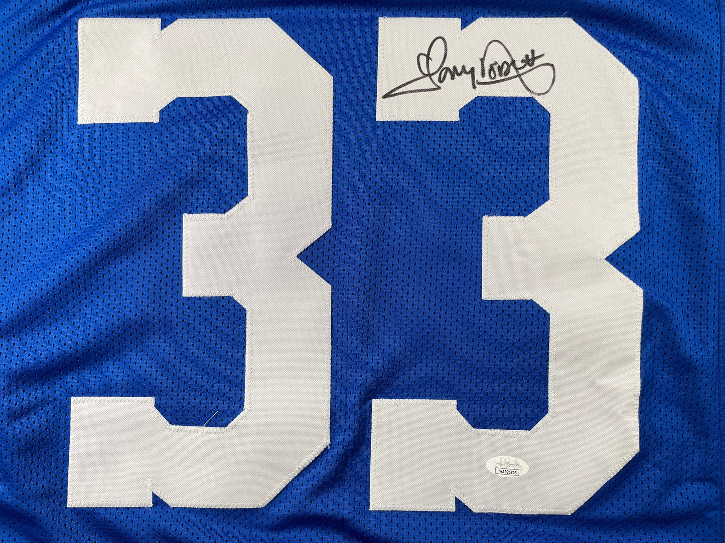 TONY DORSETT DALLAS COWBOYS SIGNED ROAD STAT JERSEY Pitt Panthers JSA
