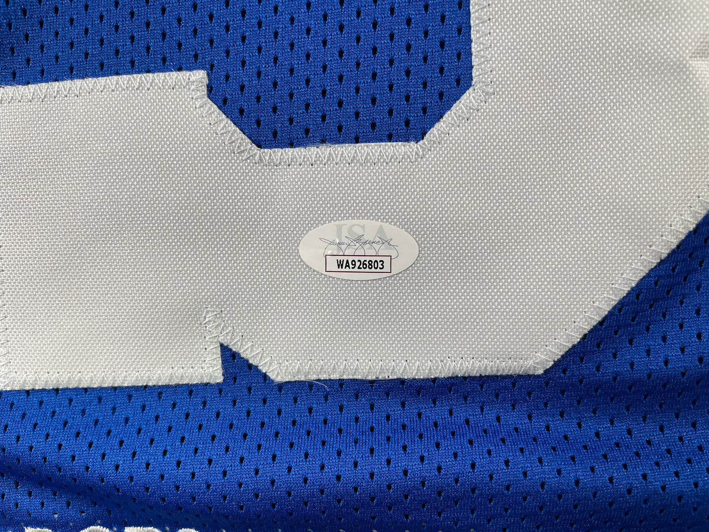 TONY DORSETT DALLAS COWBOYS SIGNED ROAD STAT JERSEY Pitt Panthers JSA