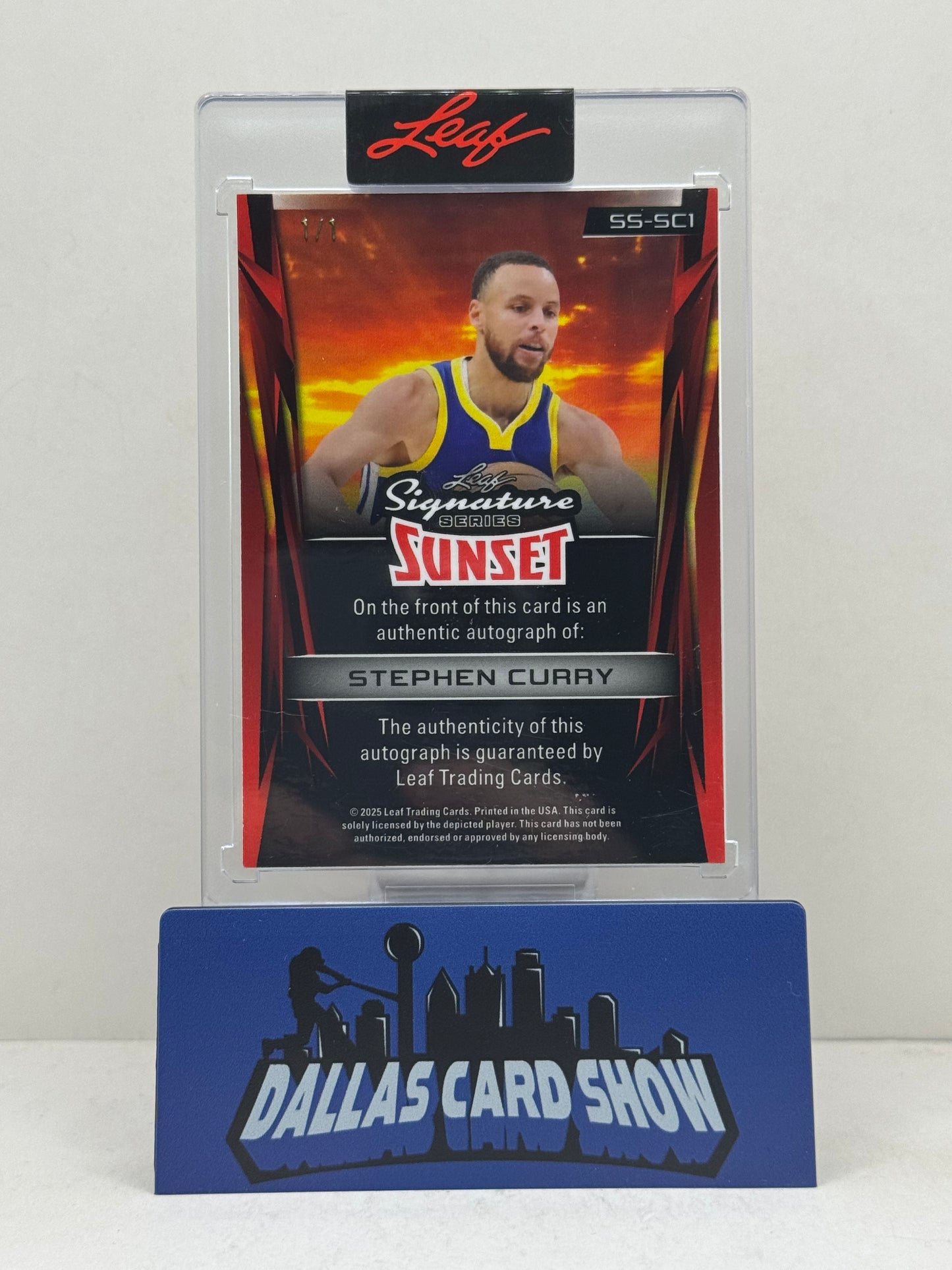2025 Leaf Signature Series Sunset #SS-SC1 Stephen Curry Autograph 1/1