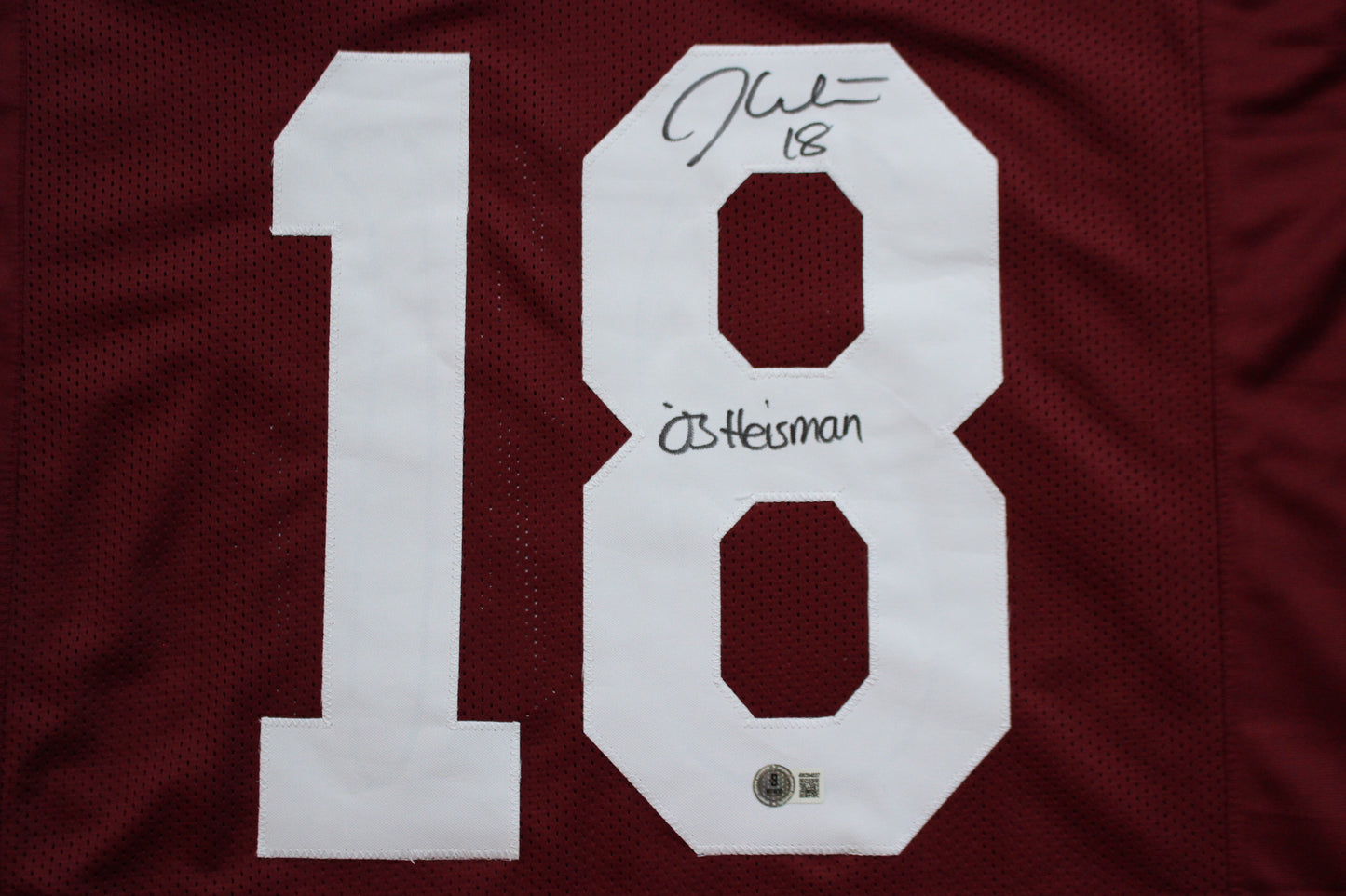 JASON WHITE OKLAHOMA OU SOONERS SIGNED JERSEY w/03 Heisman BAS COA