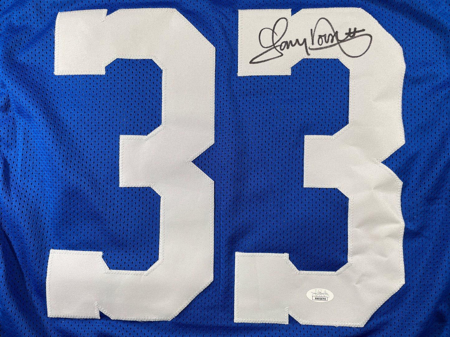 TONY DORSETT DALLAS COWBOYS SIGNED ROAD STAT JERSEY Pitt Panthers JSA