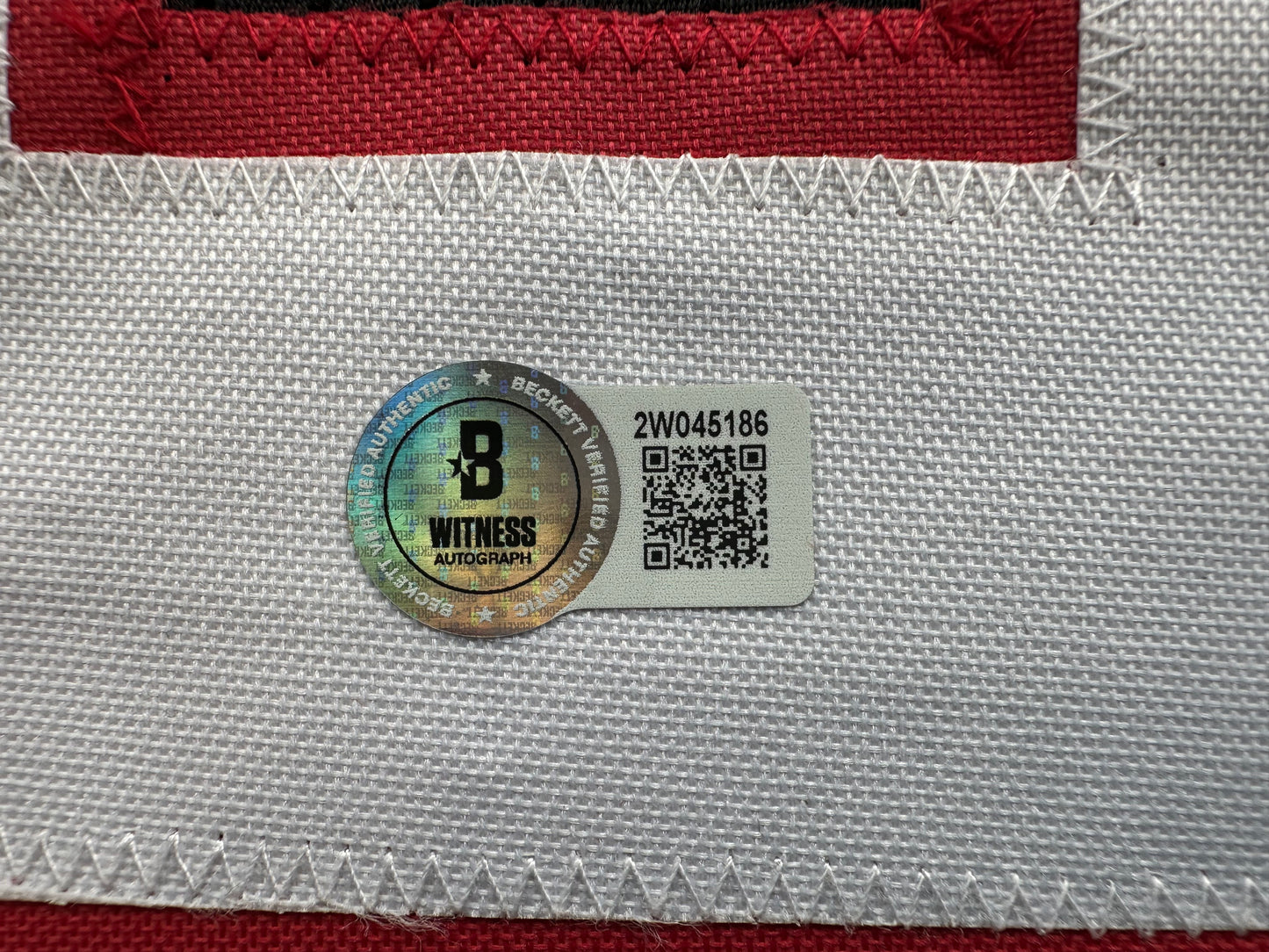 MICHAEL CRABTREE SIGNED RED AND BLACK JERSEY Texas Tech Raiders XL BAS