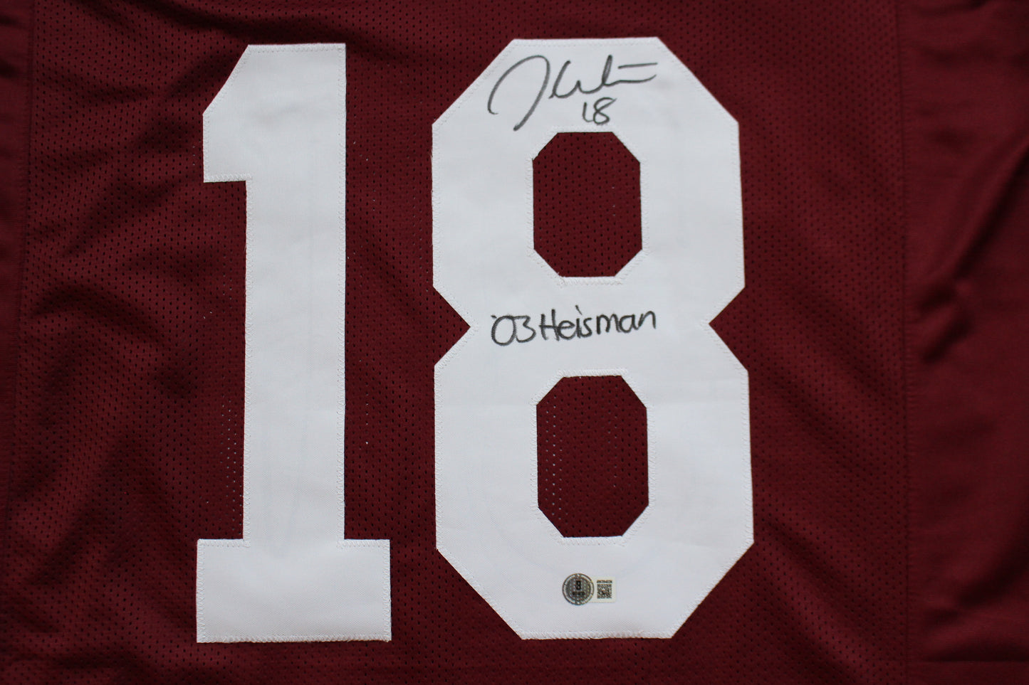 JASON WHITE OKLAHOMA OU SOONERS SIGNED JERSEY w/03 Heisman BAS COA