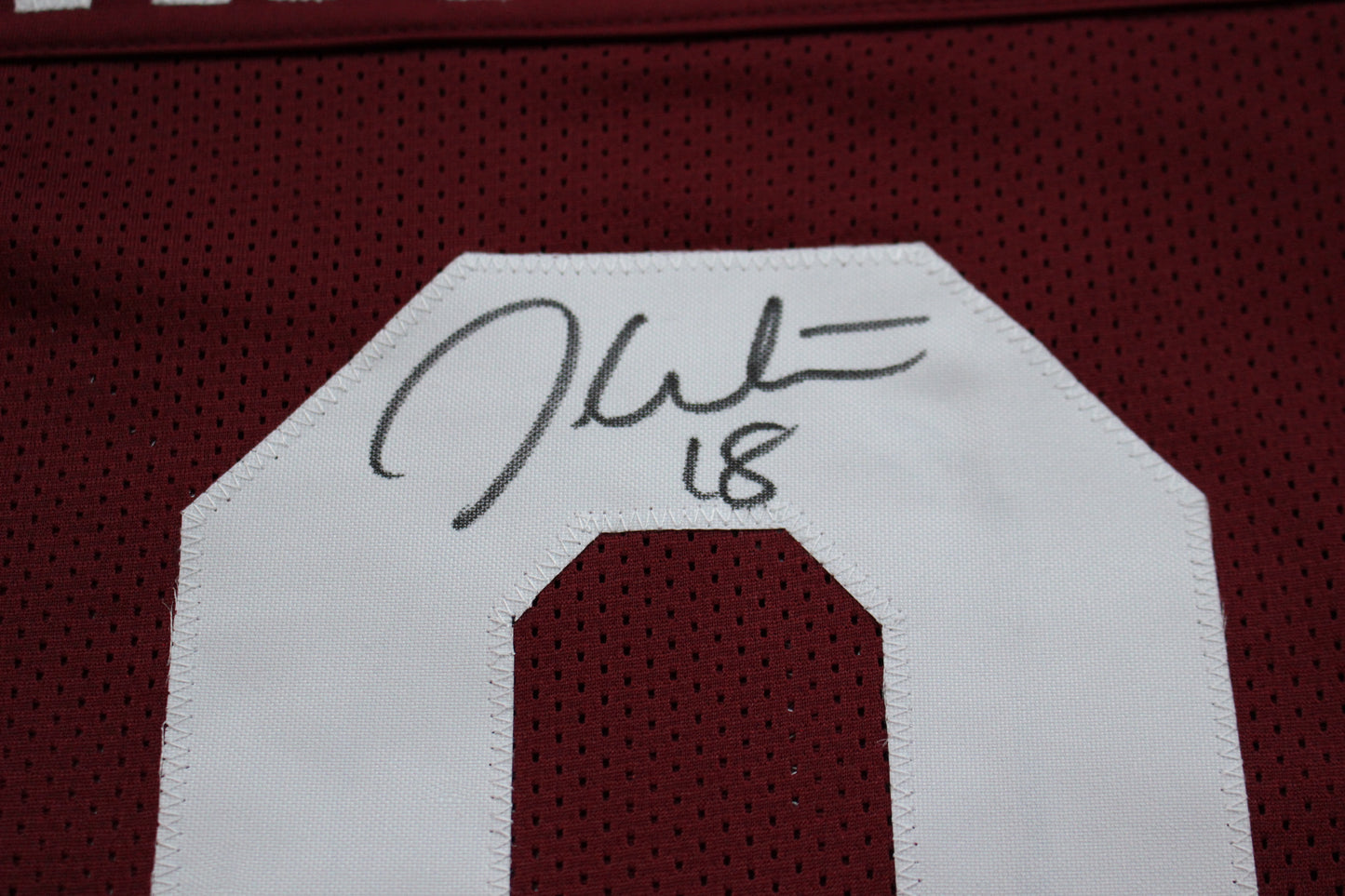 JASON WHITE OKLAHOMA OU SOONERS SIGNED JERSEY w/03 Heisman BAS COA