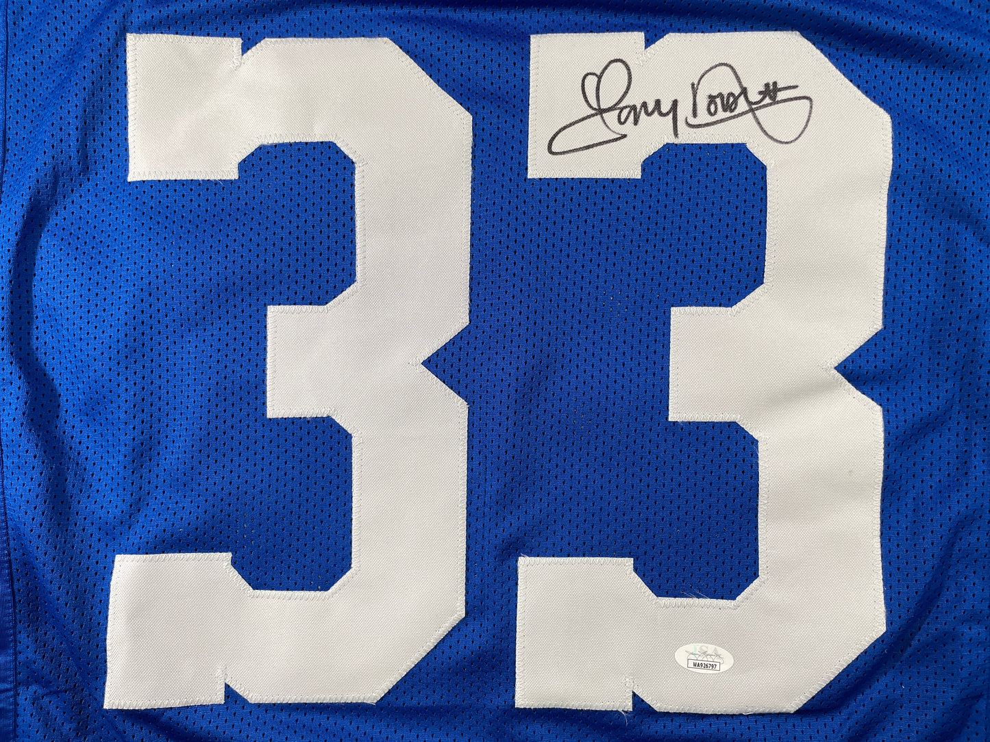 TONY DORSETT DALLAS COWBOYS SIGNED ROAD STAT JERSEY Pitt Panthers JSA