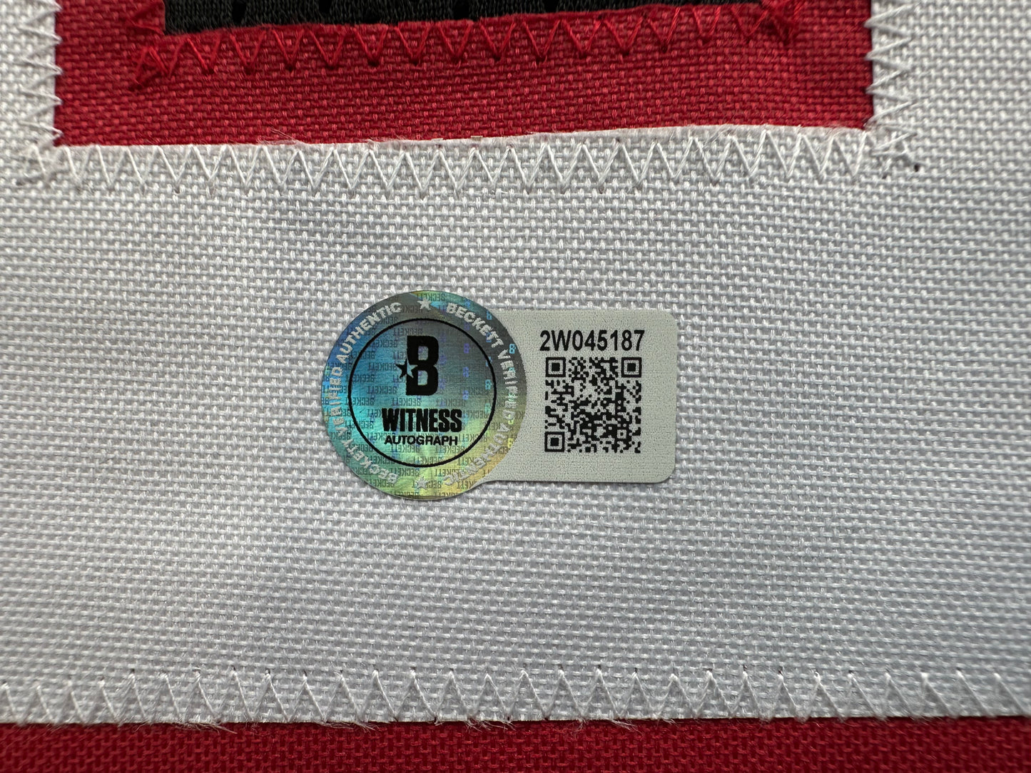 MICHAEL CRABTREE SIGNED RED AND BLACK JERSEY Texas Tech Raiders XL BAS