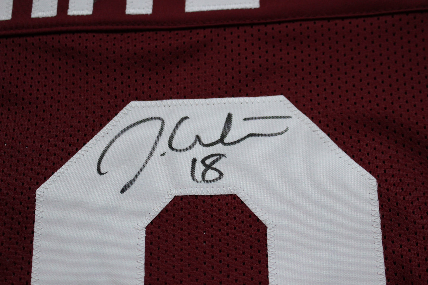 JASON WHITE OKLAHOMA OU SOONERS SIGNED JERSEY w/03 Heisman BAS COA