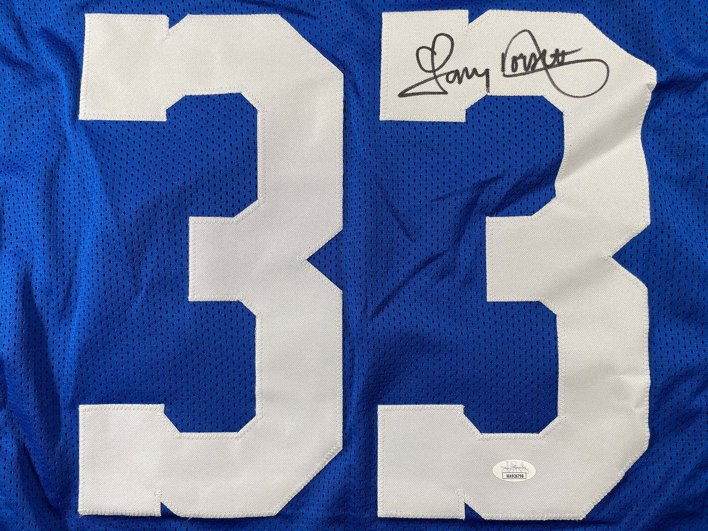TONY DORSETT DALLAS COWBOYS SIGNED ROAD STAT JERSEY Pitt Panthers JSA