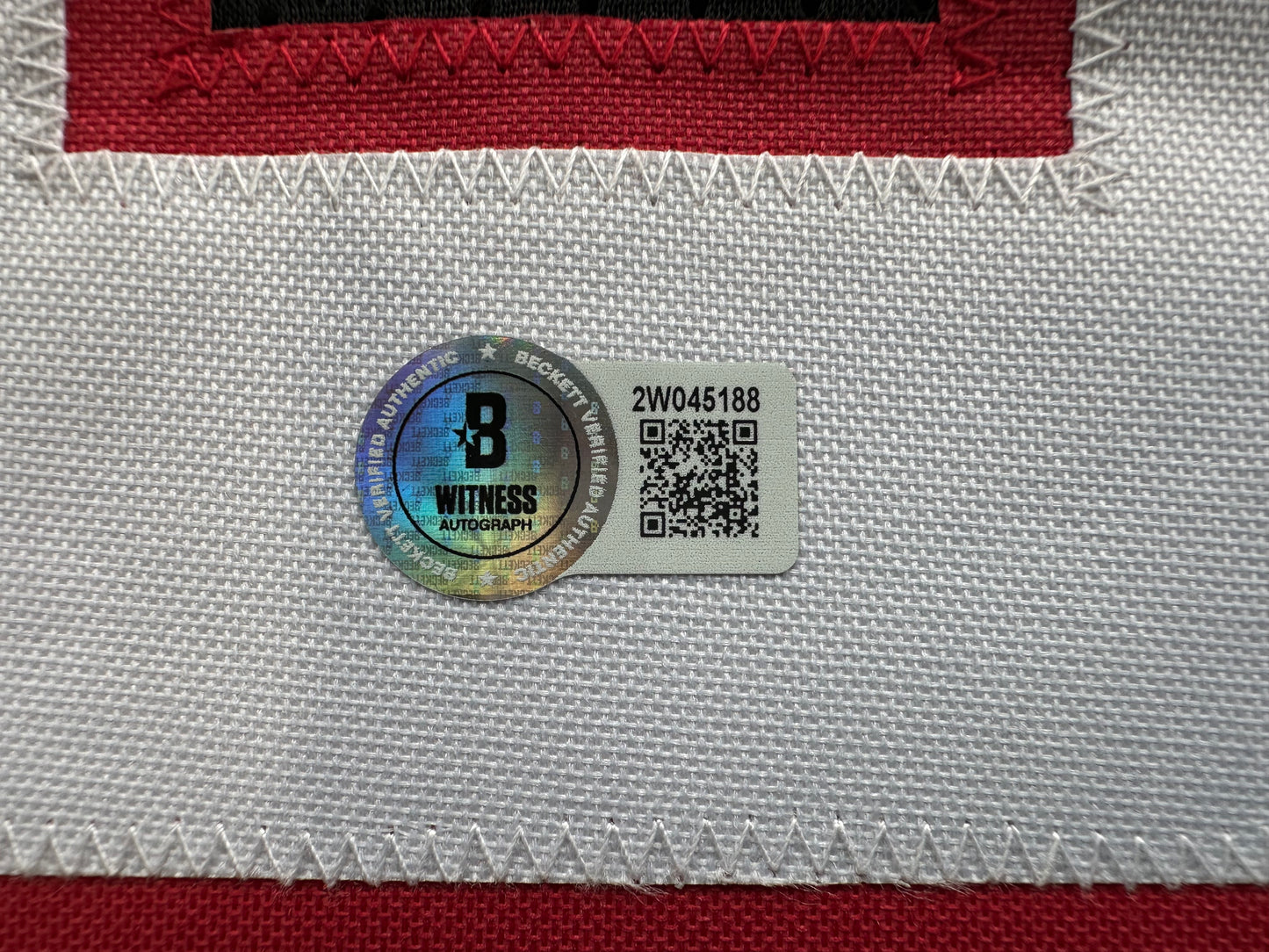 MICHAEL CRABTREE SIGNED RED AND BLACK JERSEY Texas Tech Raiders XL BAS