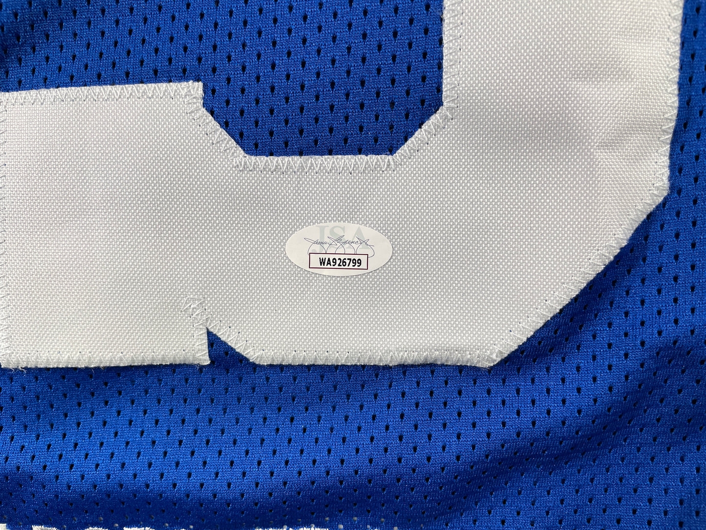 TONY DORSETT DALLAS COWBOYS SIGNED ROAD STAT JERSEY Pitt Panthers JSA