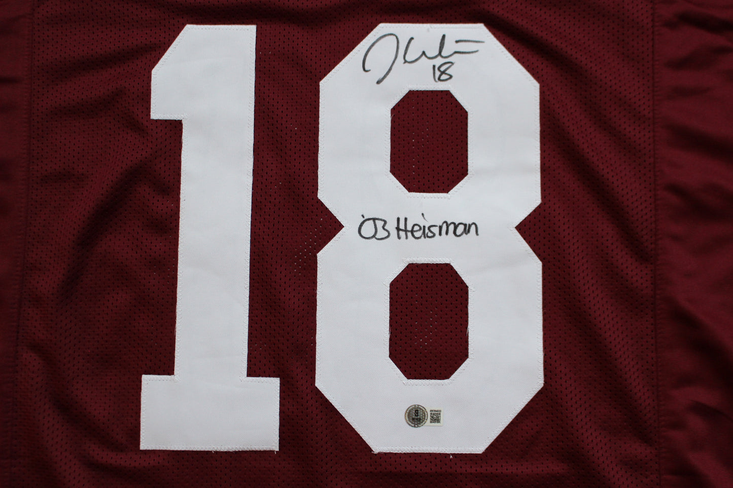 JASON WHITE OKLAHOMA SOONERS SIGNED JERSEY w/03 Heisman BAS COA