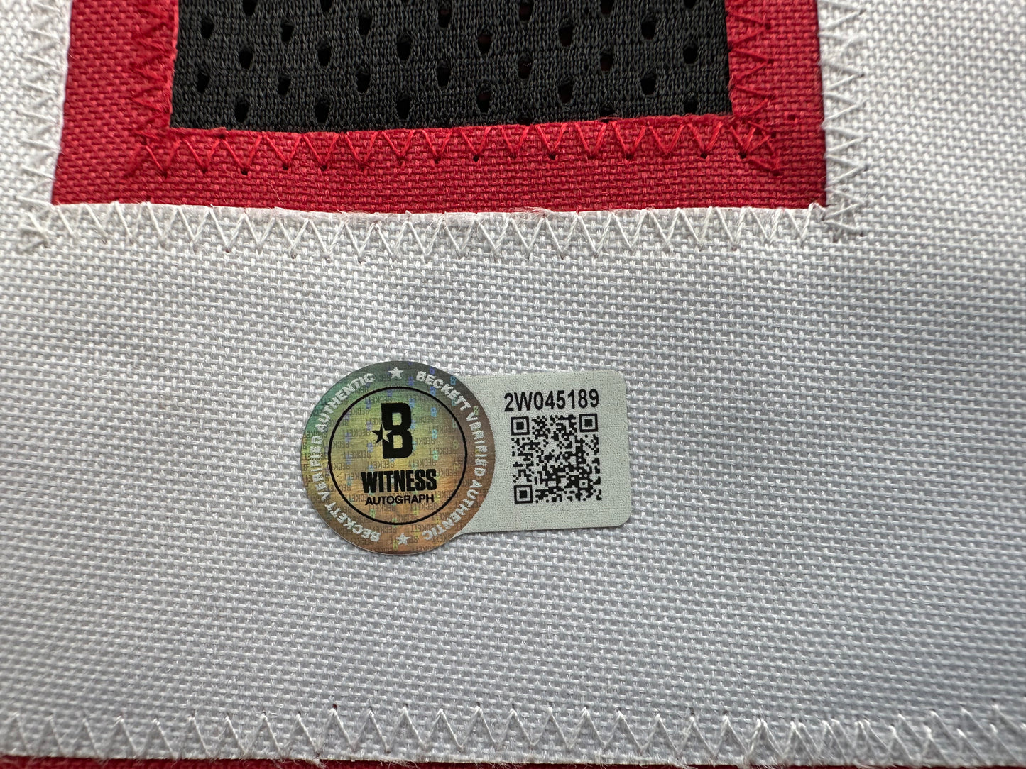 MICHAEL CRABTREE SIGNED RED AND BLACK JERSEY Texas Tech Raiders XL BAS