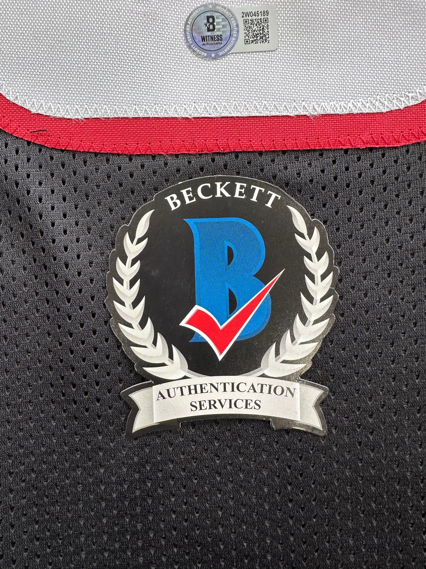 MICHAEL CRABTREE SIGNED RED AND BLACK JERSEY Texas Tech Raiders XL BAS