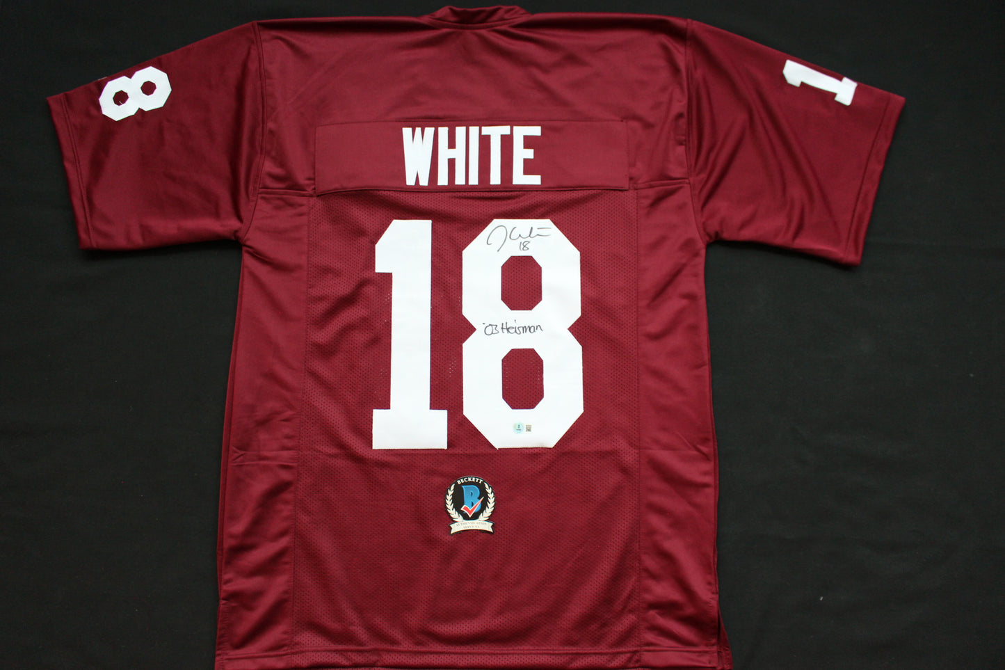 JASON WHITE OKLAHOMA SOONERS SIGNED JERSEY w/03 Heisman BAS COA