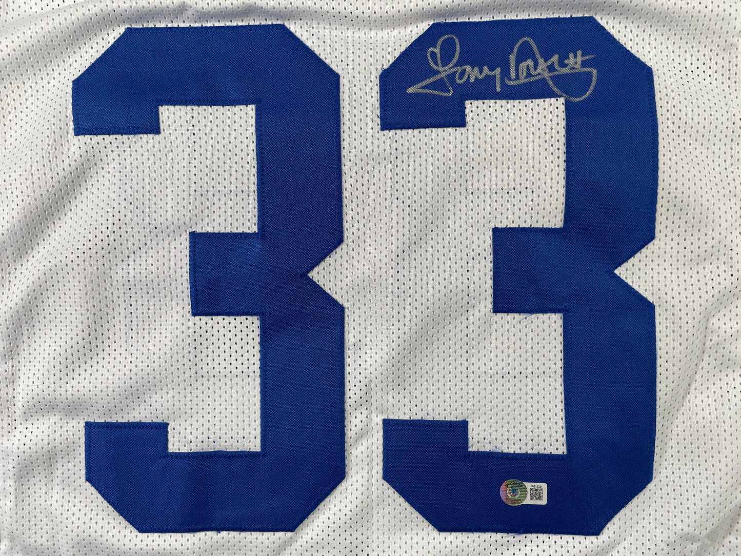 TONY DORSETT DALLAS COWBOYS SIGNED HOME STAT JERSEY Pitt Panthers BAS